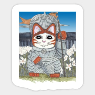 Joan of Arc cat Sticker